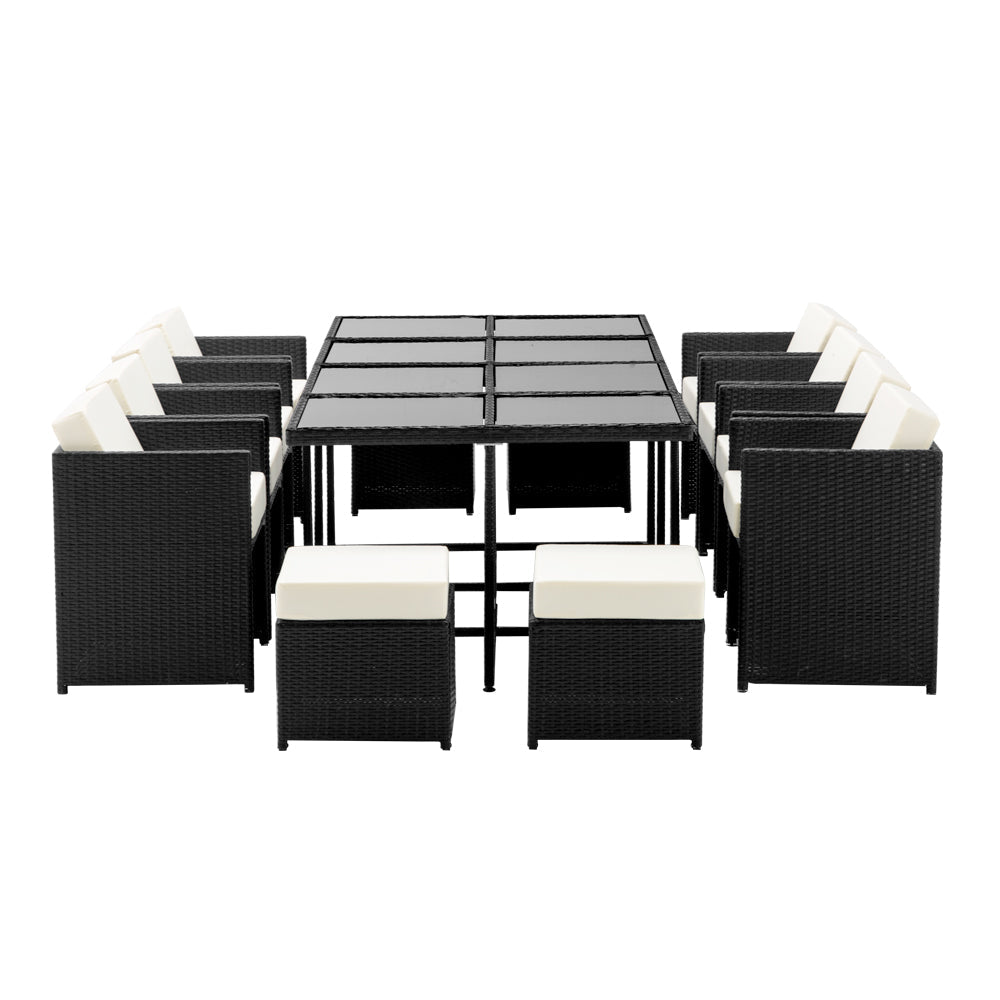 Gardeon 13 Piece Wicker Outdoor Dining Table Set-3