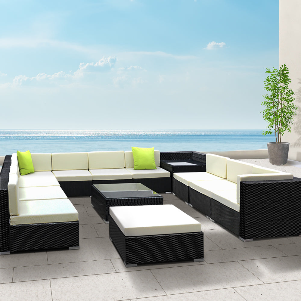 Gardeon 13PC Outdoor Furniture Sofa Set Wicker Garden Patio Lounge-7