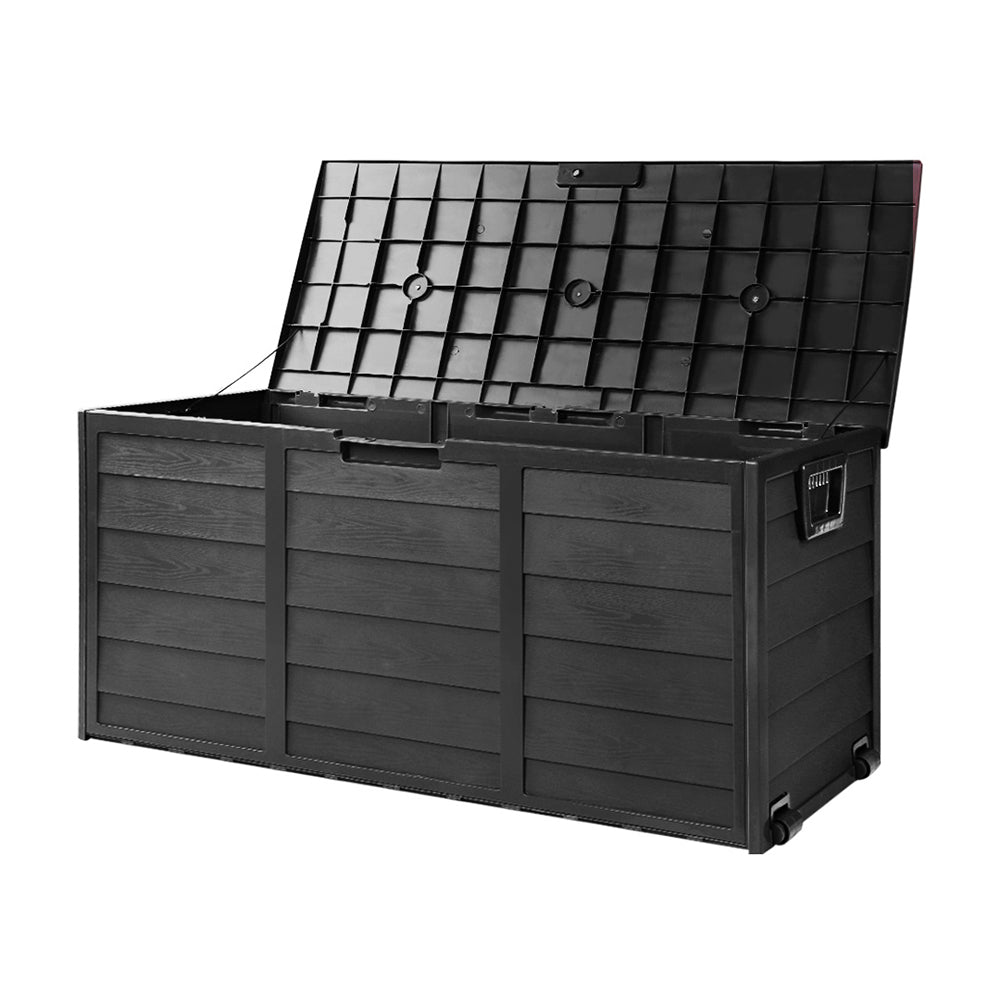 Gardeon 290L Outdoor Storage Box - All Black-0