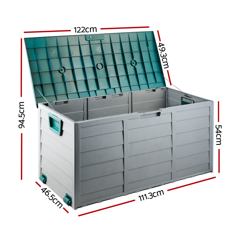 Gardeon 290L Outdoor Storage Box - Green-1