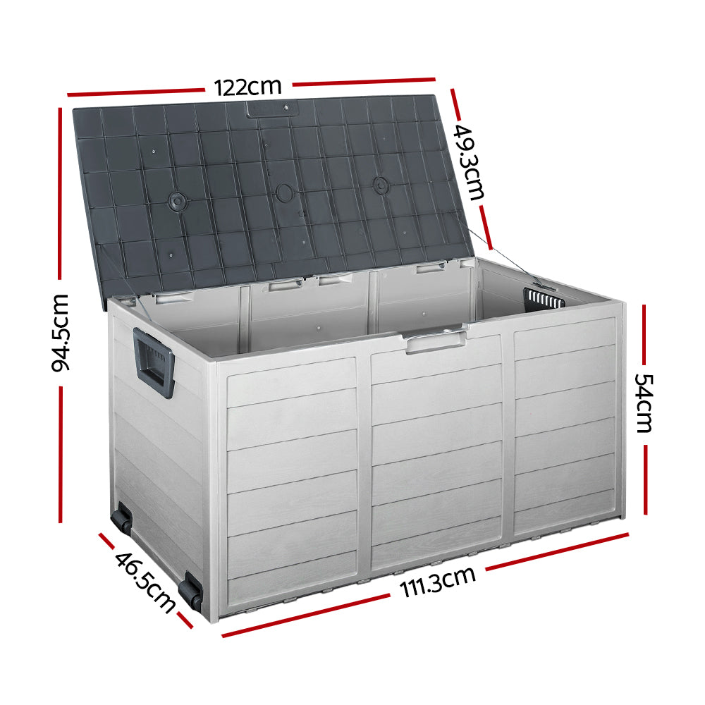 Gardeon 290L Outdoor Storage Box - Grey-1