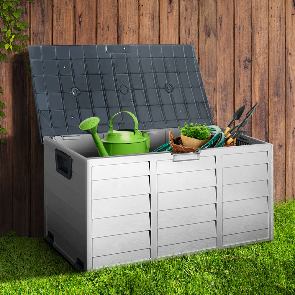 Gardeon 290L Outdoor Storage Box - Grey-7