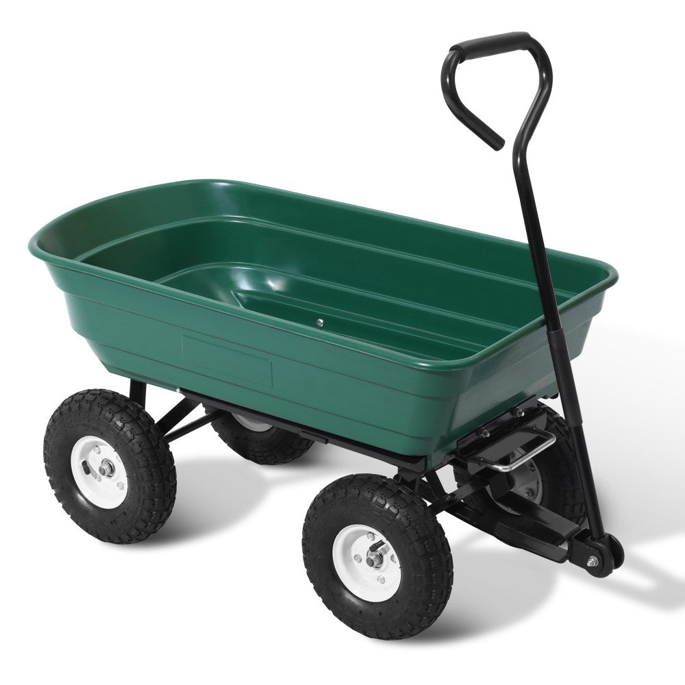 Gardeon 75L Garden Dump Cart - Green-0