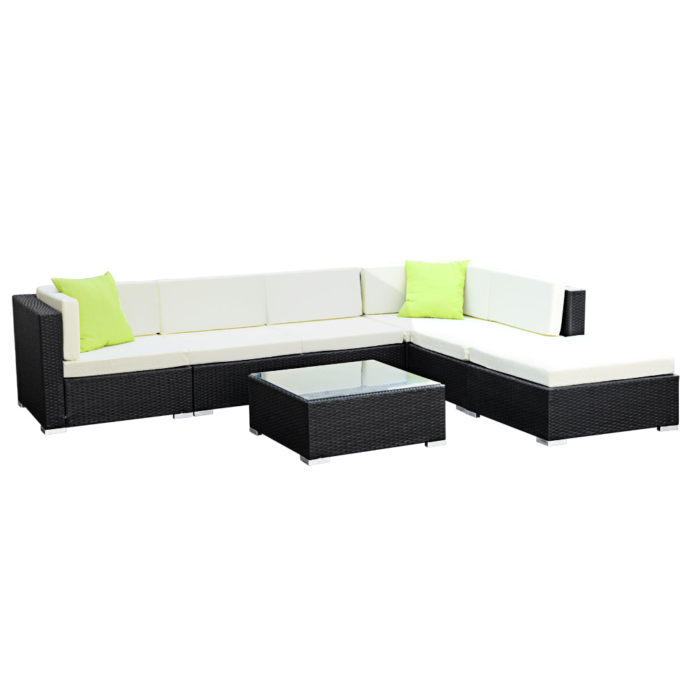 Gardeon 7PC Sofa Set with Storage Cover Outdoor Furniture Wicker-3