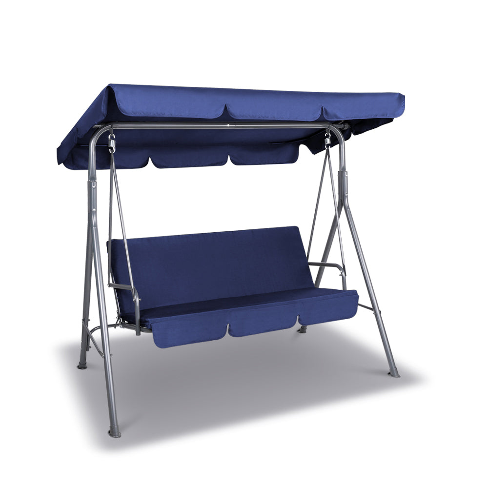 Gardeon Canopy Swing Chair - Navy-0