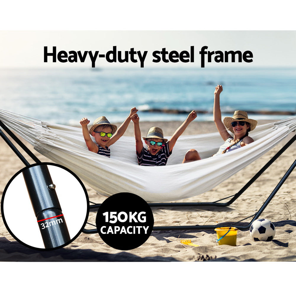 Gardeon Hammock Bed with Steel Frame Stand-4