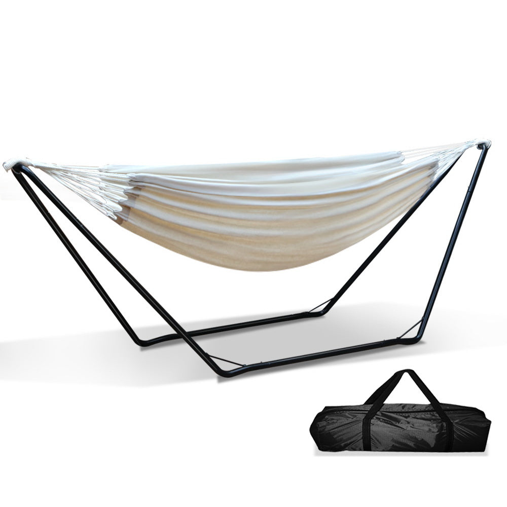 Gardeon Hammock Bed with Steel Frame Stand-0