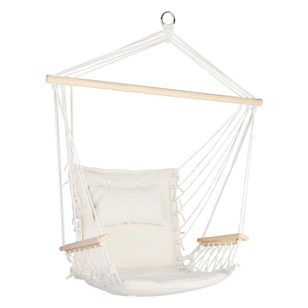 Gardeon Hammock Hanging Swing Chair - Cream-0