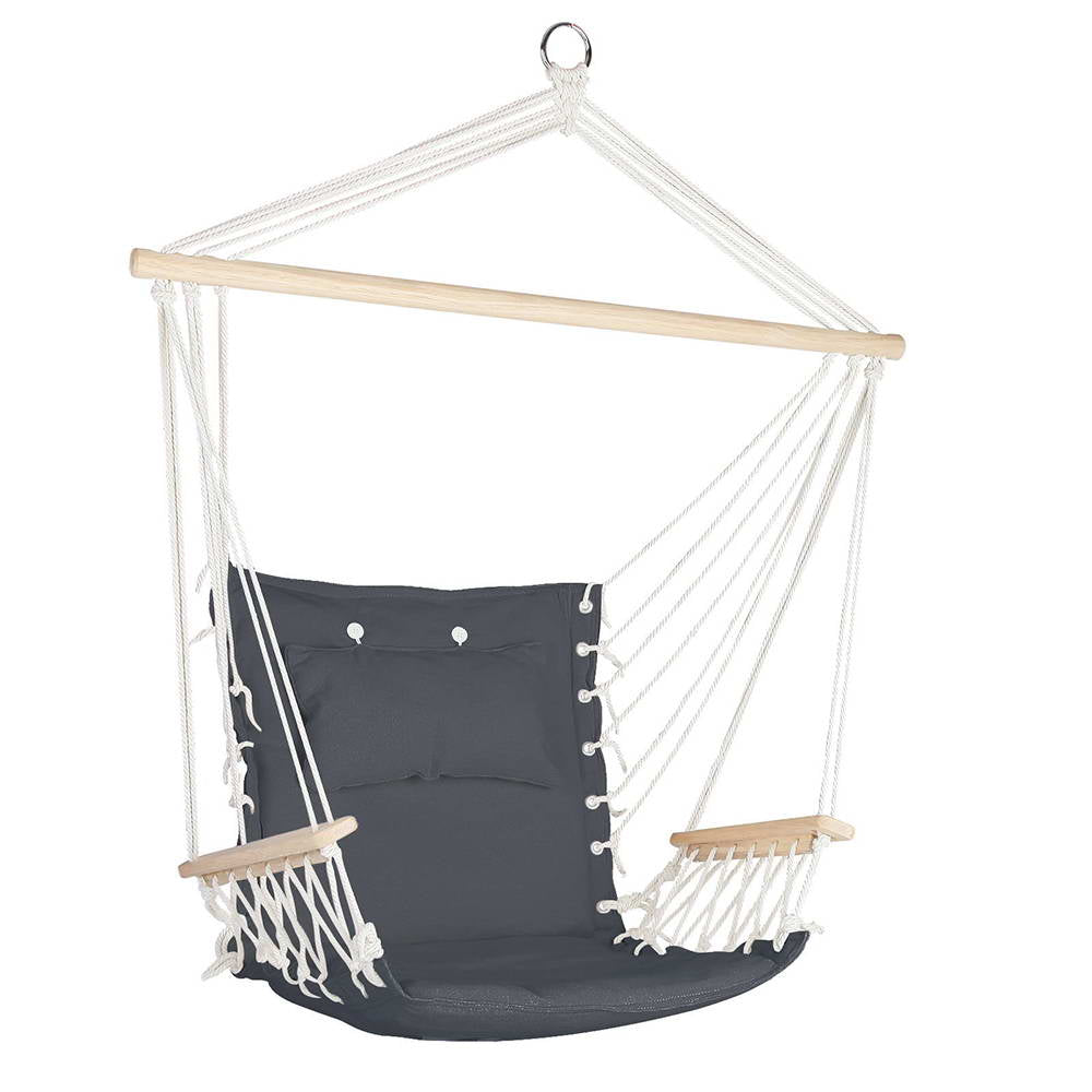 Gardeon Hammock Hanging Swing Chair - Grey-0