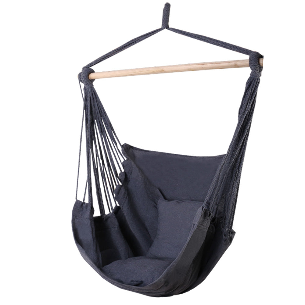 Gardeon Hammock Swing Chair - Grey-0