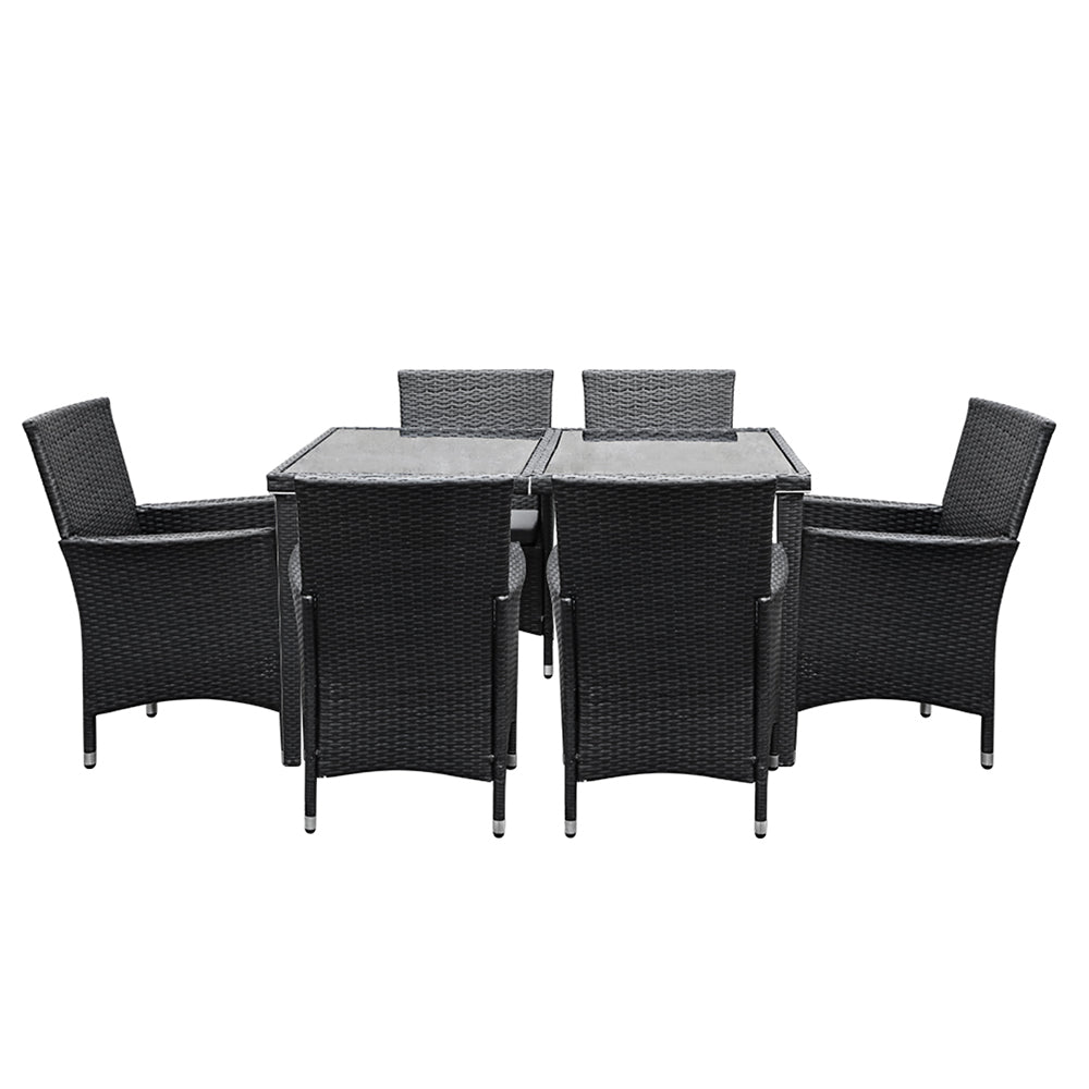 Gardeon Outdoor Furniture 7pcs Dining Set-2