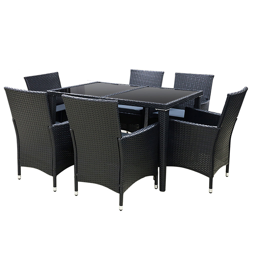 Gardeon Outdoor Furniture 7pcs Dining Set-3