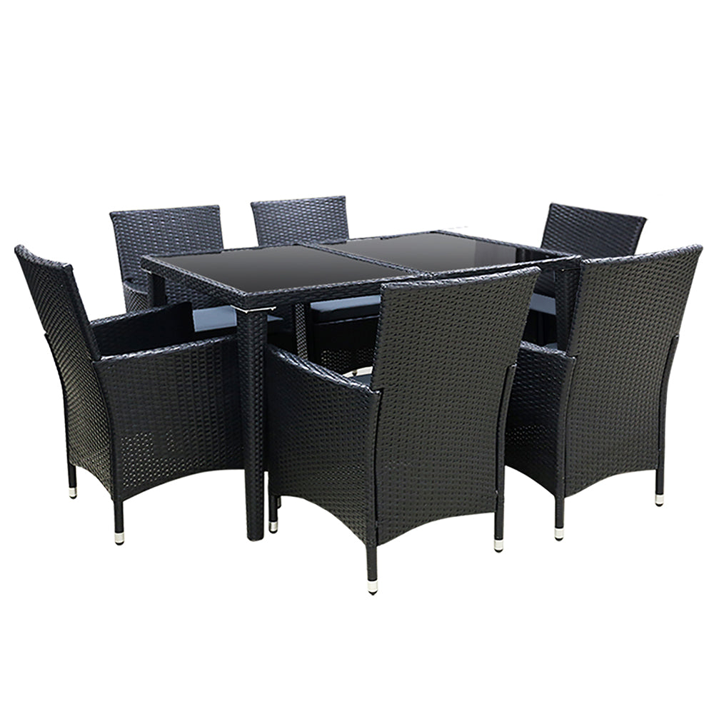 Gardeon Outdoor Furniture 7pcs Dining Set-0