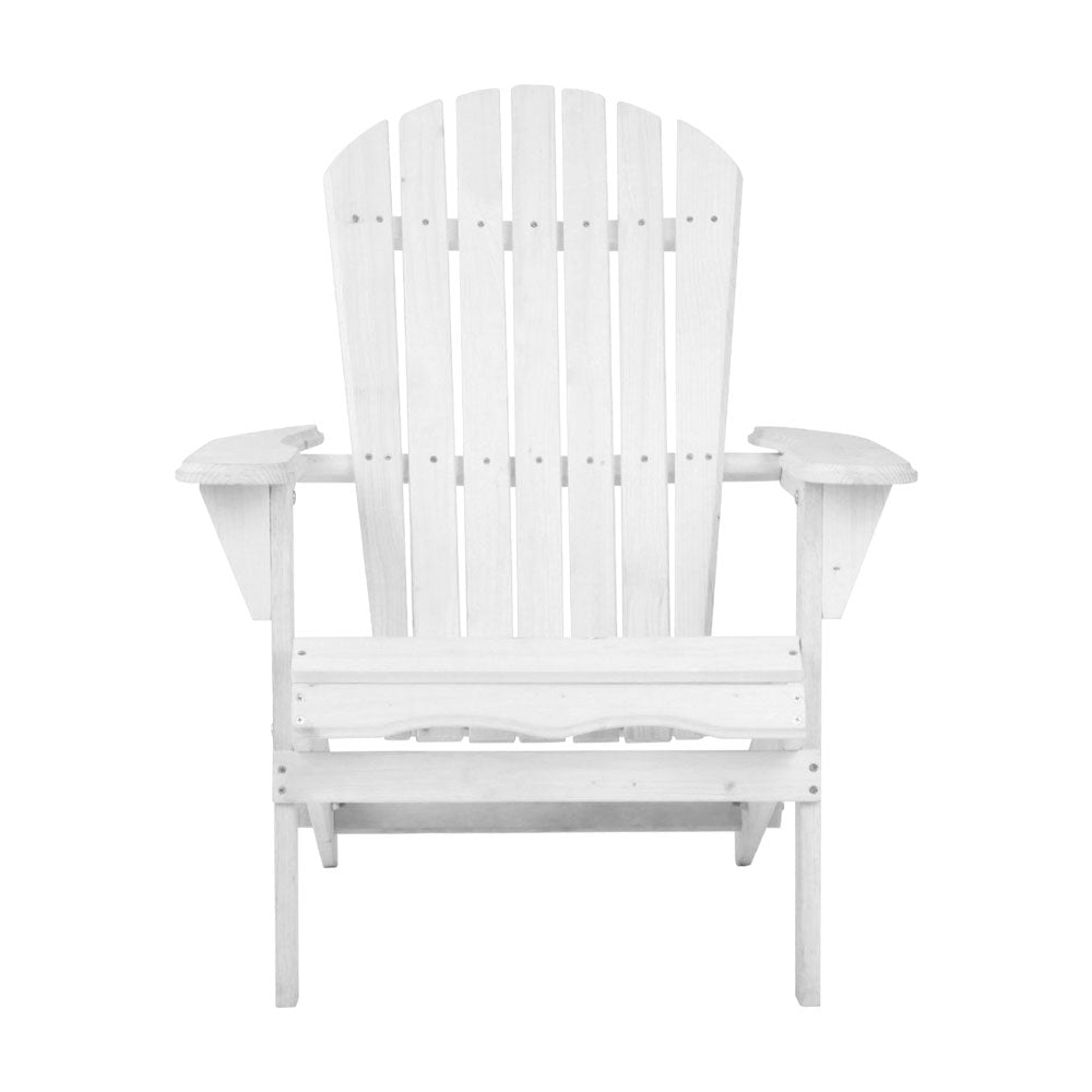 Gardeon Outdoor Furniture Adirondack Chairs Beach Chair Lounge Wooden Patio Garden-2