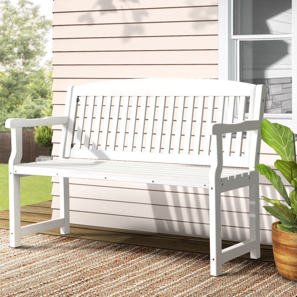 Gardeon Outdoor Garden Bench Seat Wooden Chair Patio Furniture Timber Lounge-7