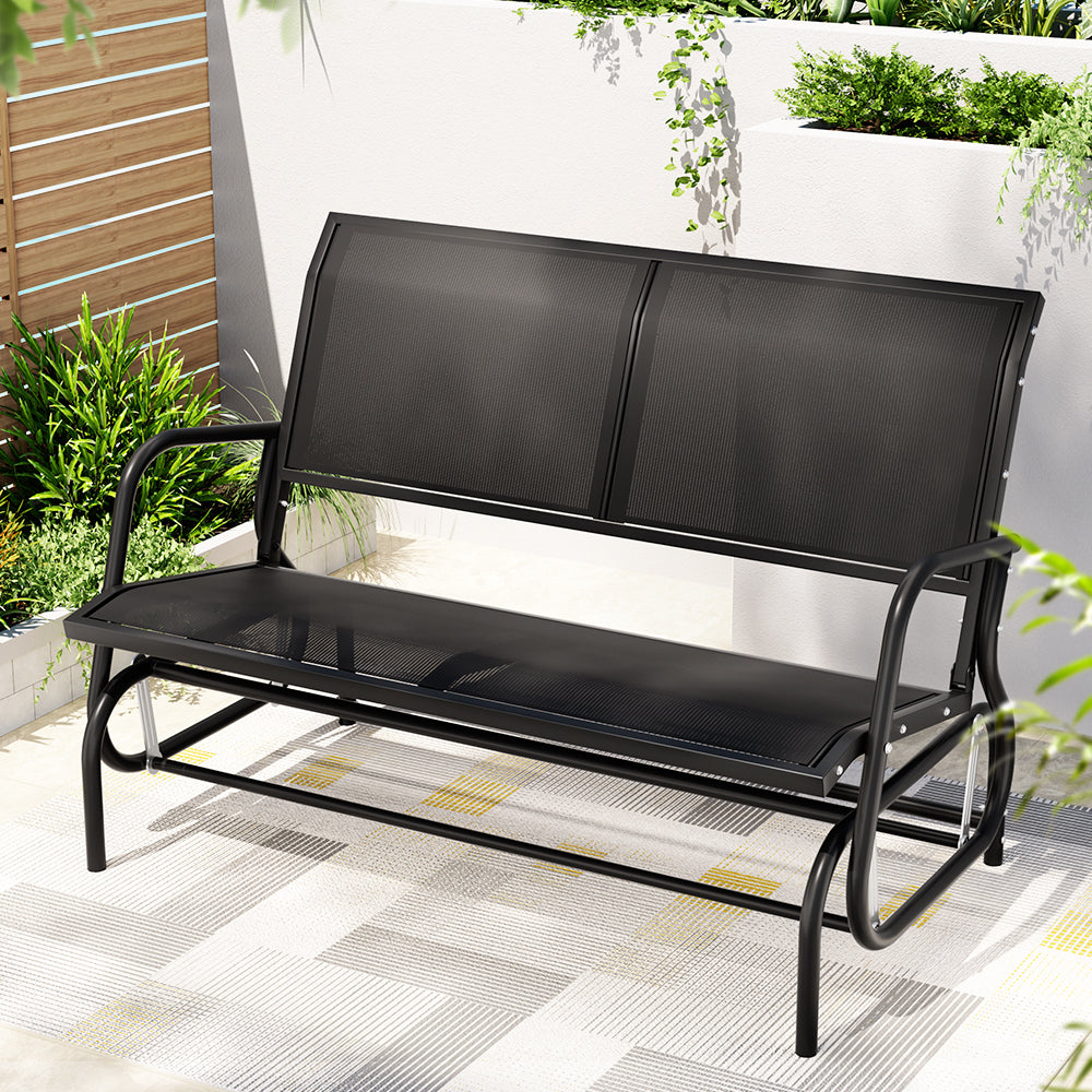 Gardeon Outdoor Garden Bench Swing Glider Rocking Patio Furniture Loveseat-4