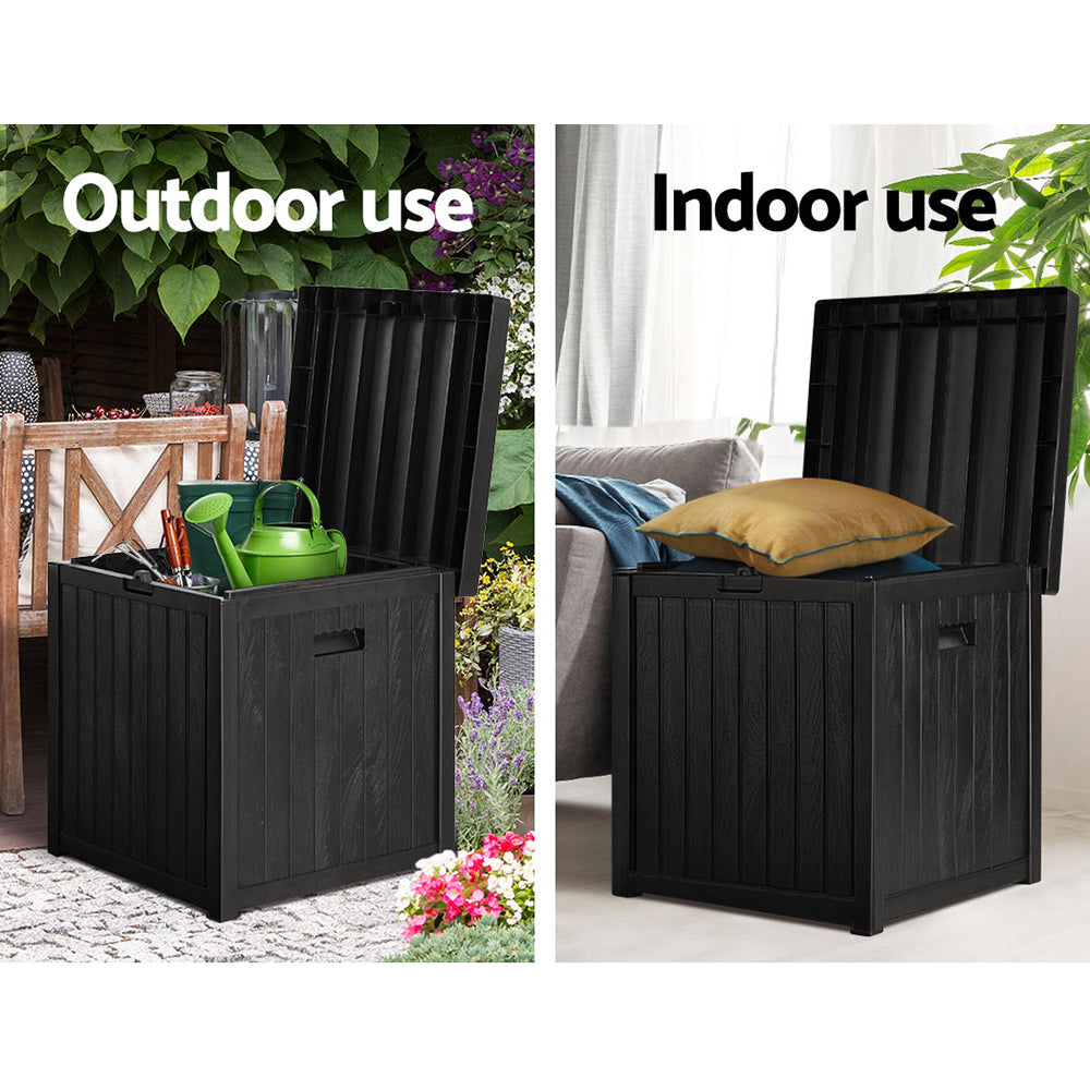 Gardeon Outdoor Storage Box 195L Bench Seat Garden Deck Toy Tool Sheds-6