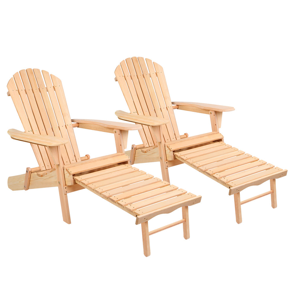 Gardeon Set of 2 Outdoor Sun Lounge Chairs Patio Furniture Beach Chair Lounger-0