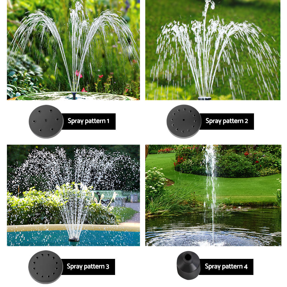 Gardeon Solar Pond Pump Pool Fountain Battery Garden Outdoor Submersible Kit 4FT-5