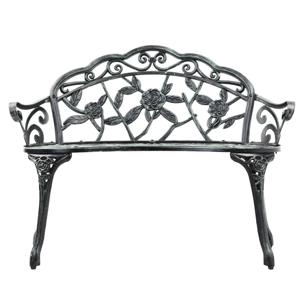 Gardeon Victorian Garden Bench - Green-2