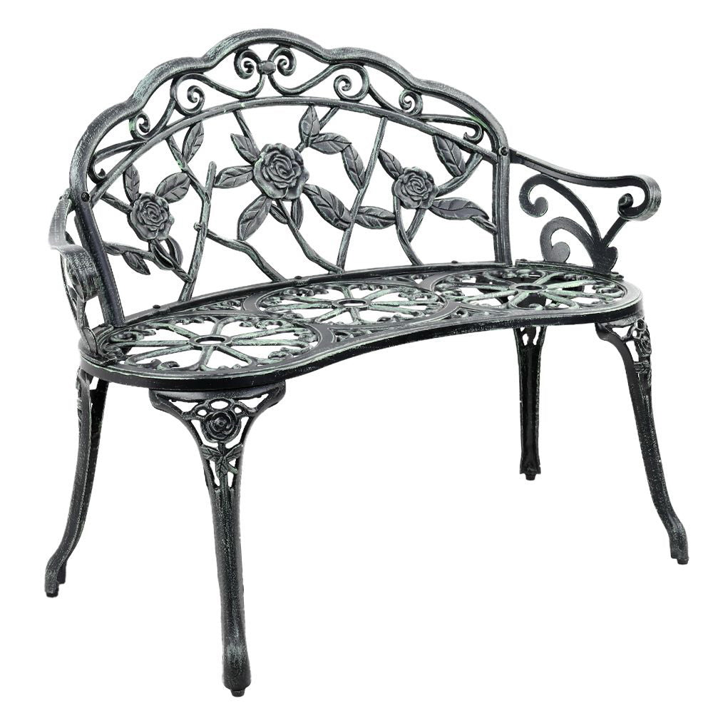 Gardeon Victorian Garden Bench - Green-0