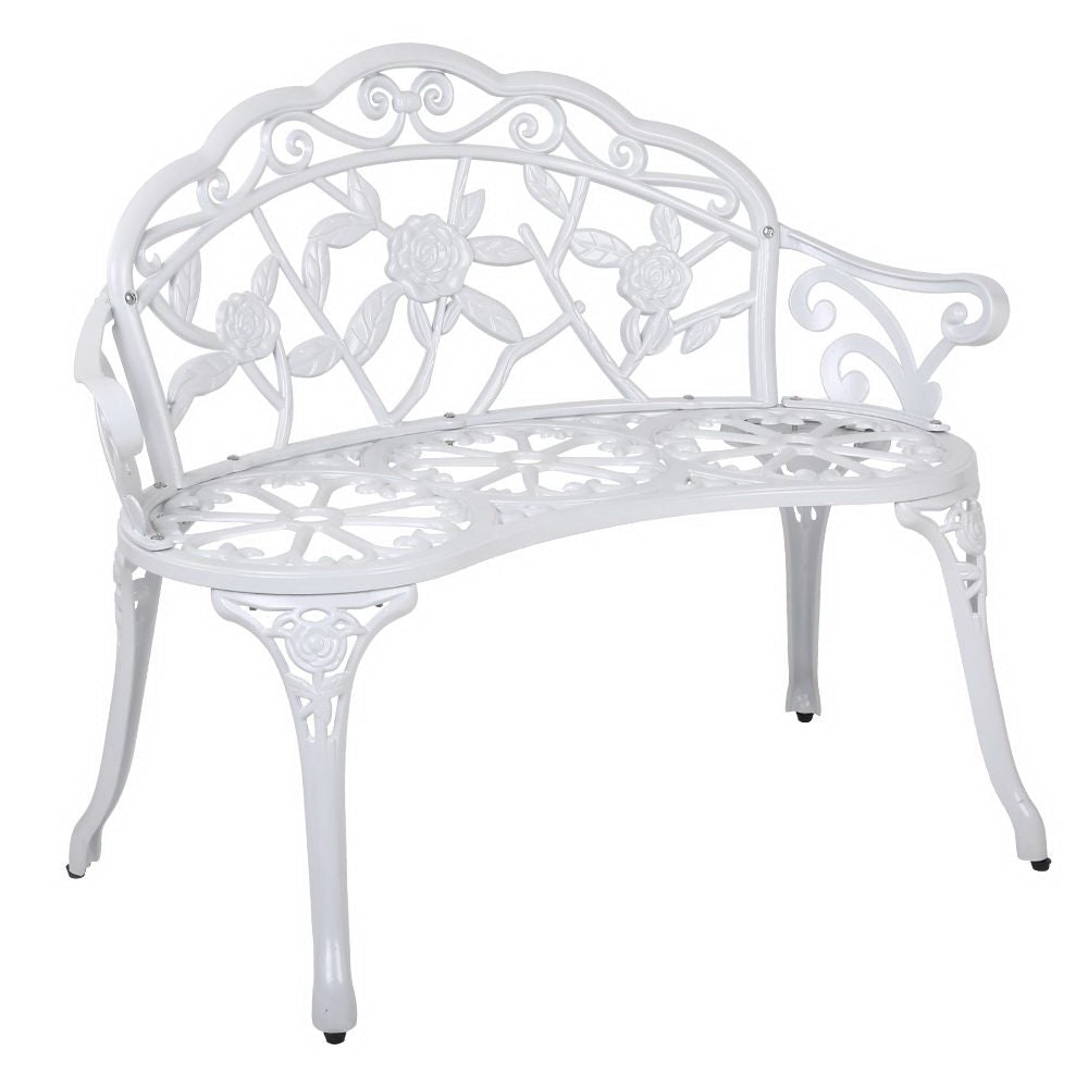 Gardeon Victorian Garden Bench White-0