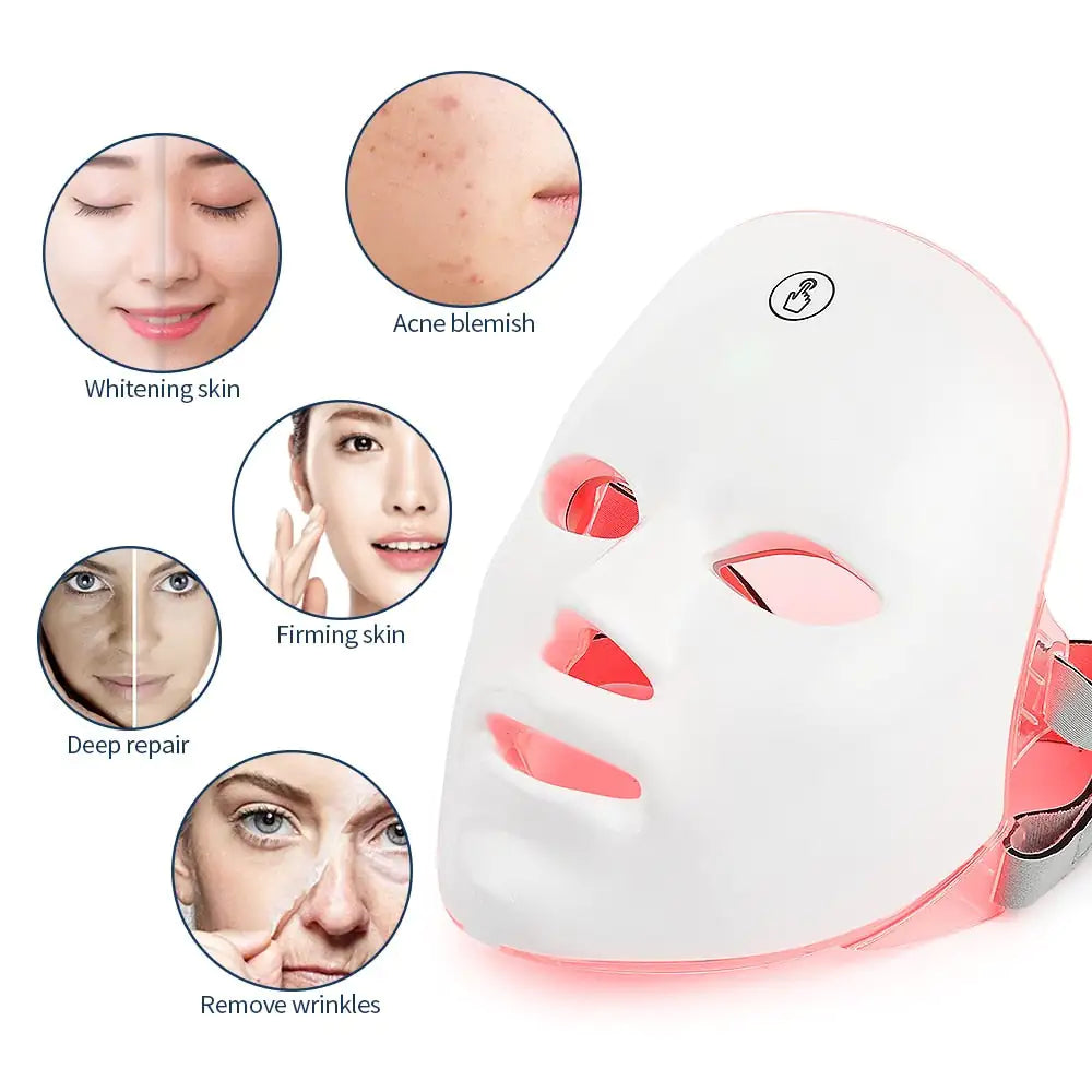 USB 7 Colors LED Facial Mask