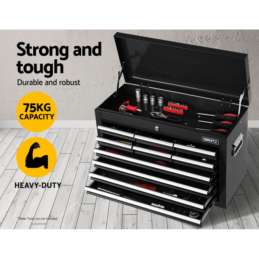 Giantz 10-Drawer Tool Box Chest Cabinet Garage Storage Toolbox Black-3