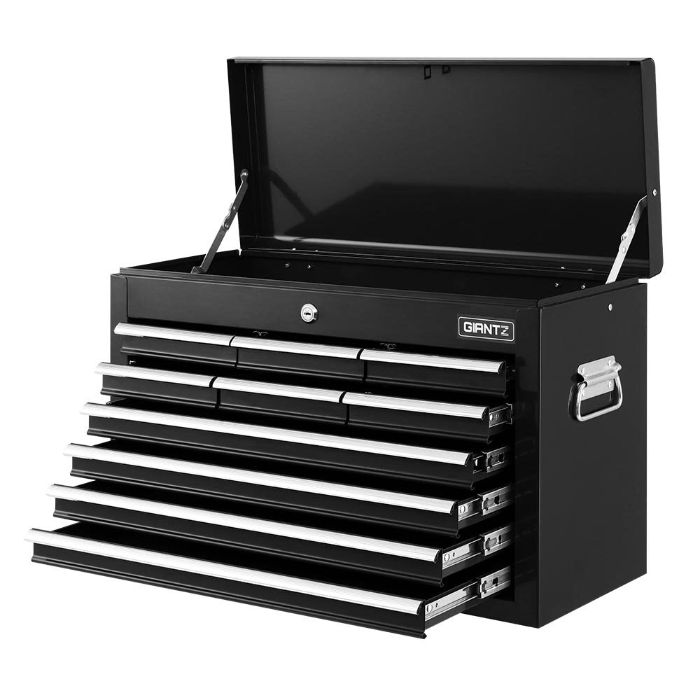 Giantz 10-Drawer Tool Box Chest Cabinet Garage Storage Toolbox Black-0