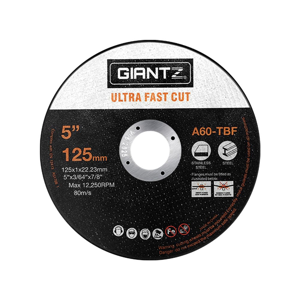 Giantz 100-Piece Cutting Discs 5" 125mm Angle Grinder Thin Cut Off Wheel Metal-2