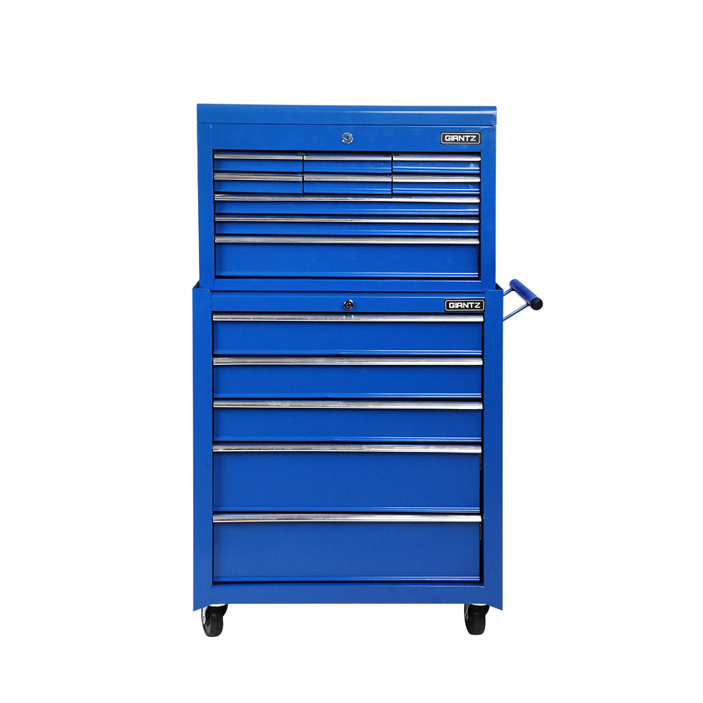 Giantz 14 Drawers Toolbox Chest Cabinet Mechanic Trolley Garage Tool Storage Box-3