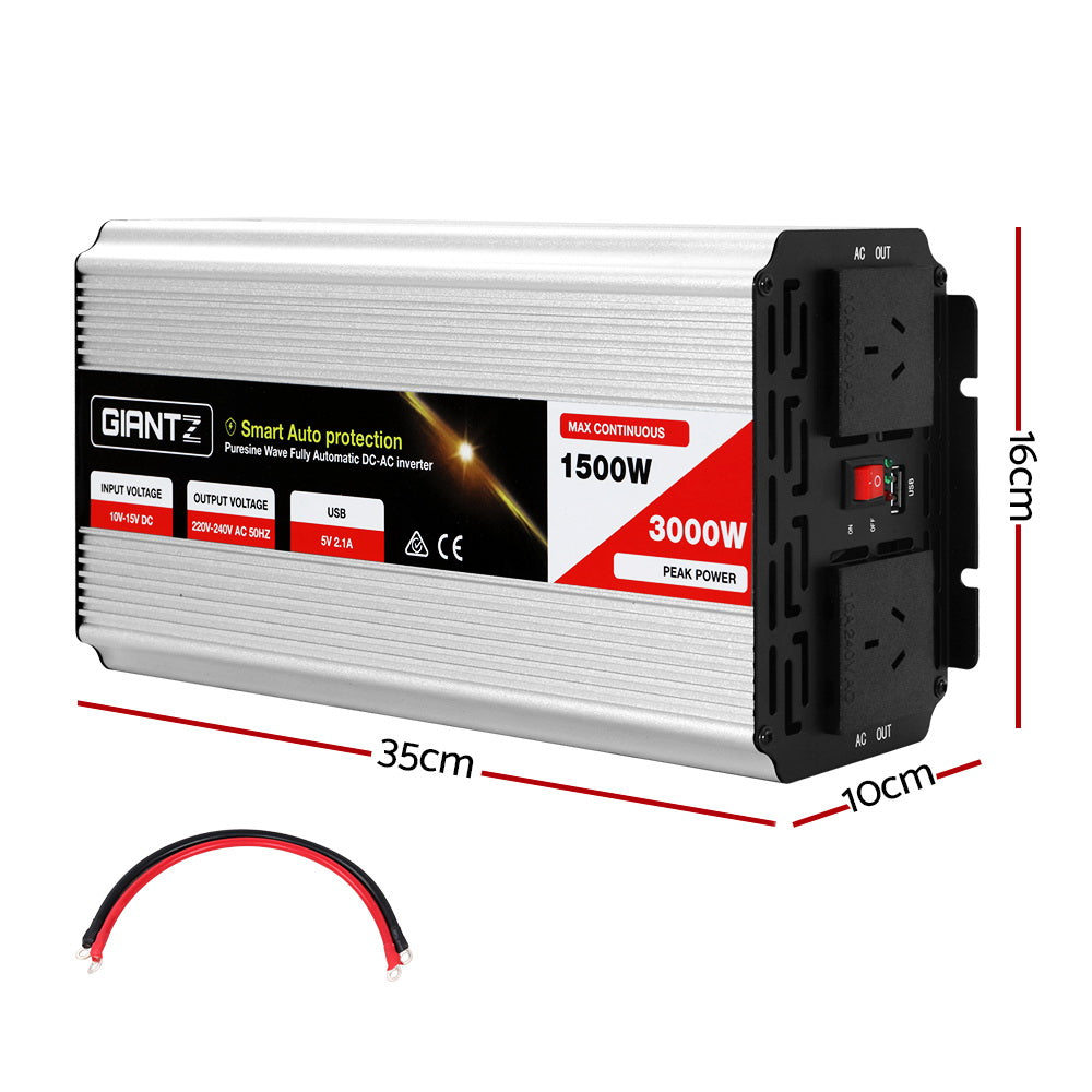 Giantz 1500W Puresine Wave DC-AC Power Inverter-1