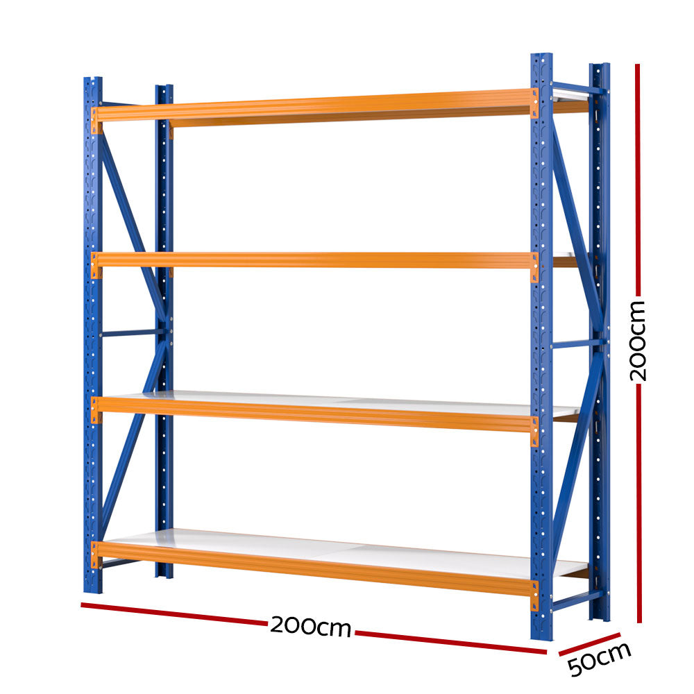 Giantz 2MX2M Garage Shelving Warehouse Rack Pallet Storage Shelves Racking Steel-1