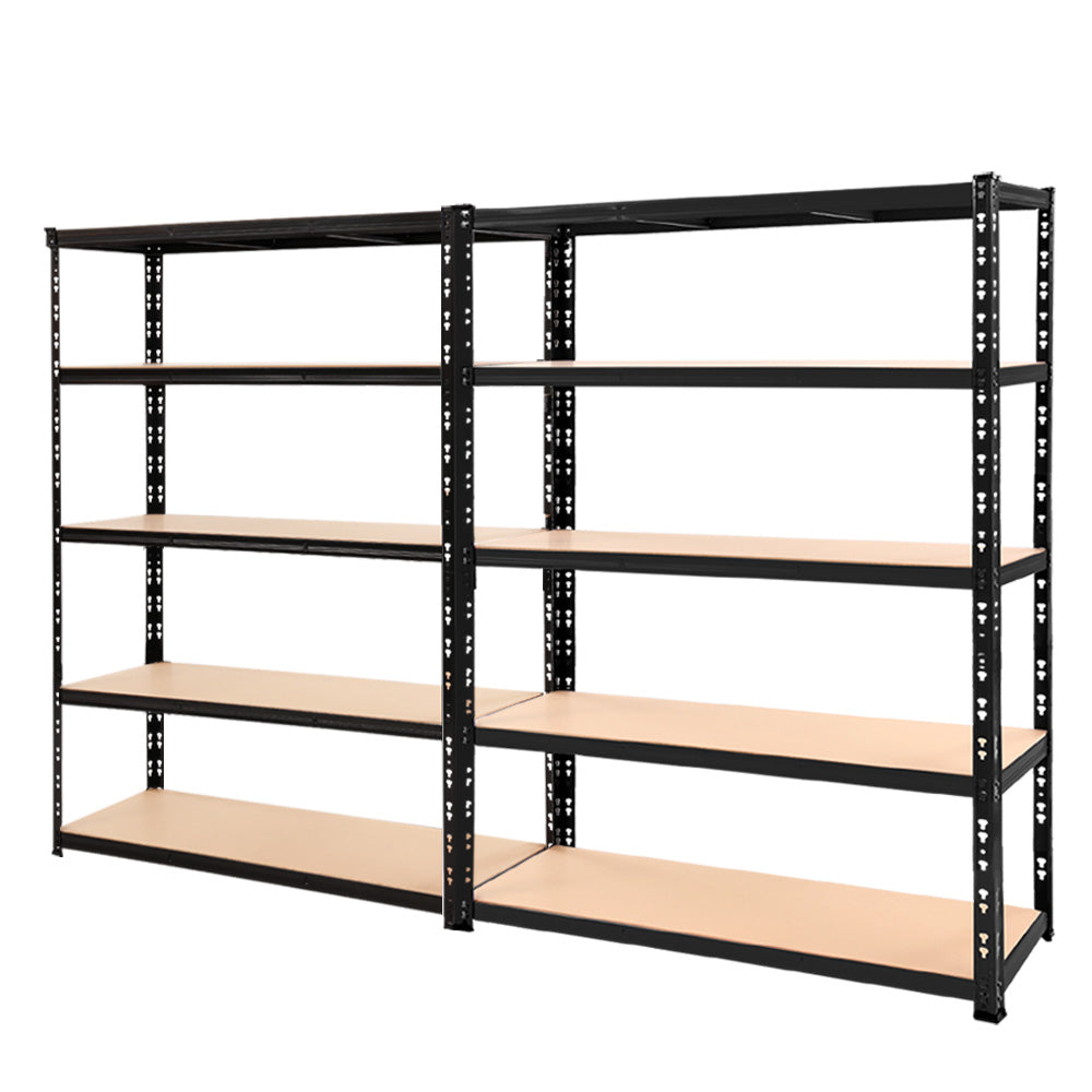 Giantz 2.4MX1.8M Garage Shelving Warehouse Rack Pallet Racking Storage Steel Black-0