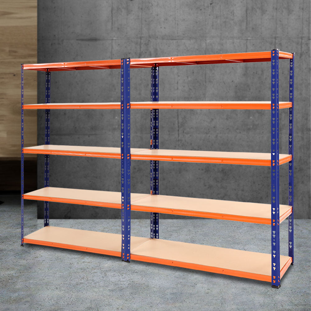 Giantz 2.4MX1.8M Garage Shelving Warehouse Rack Pallet Racking Storage Steel Orange&Blue-7