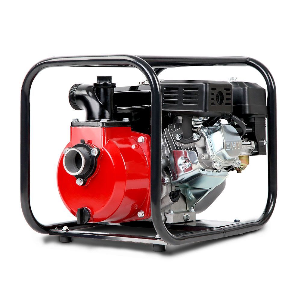 Giantz 2inch High Flow Water Pump - Black & Red-0