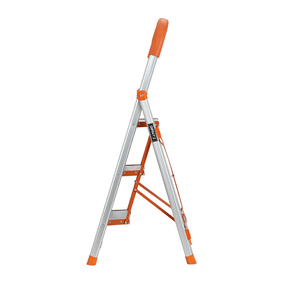 Giantz 3 Step Ladder Multi-Purpose Folding Aluminium Light Weight Non Slip Platform-3