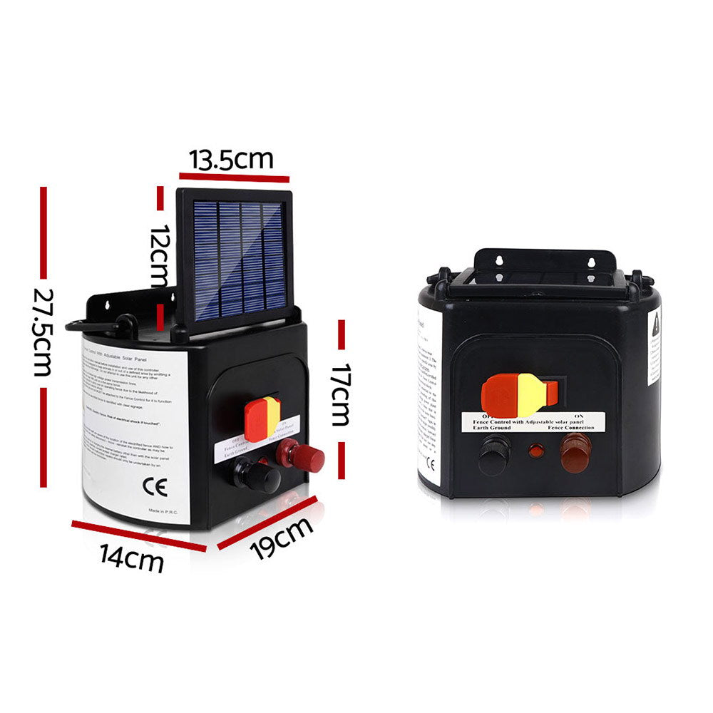 Giantz 3km Solar Electric Fence Charger Energiser-1