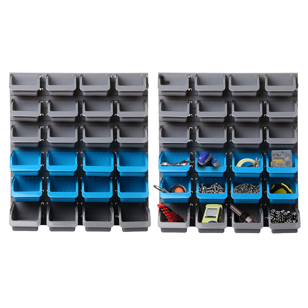 Giantz 48 Bin Wall Mounted Rack Storage Organiser-0