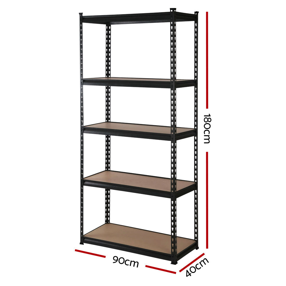 Giantz 4X1.8M Garage Shelving Warehouse Rack Storage Shelves Pallet Racking Black-1