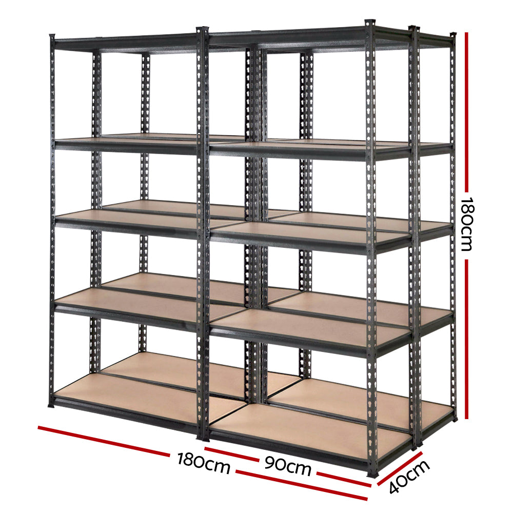 Giantz 4X1.8M Garage Shelving Warehouse Rack Storage Shelves Pallet Racking Charcoal-1