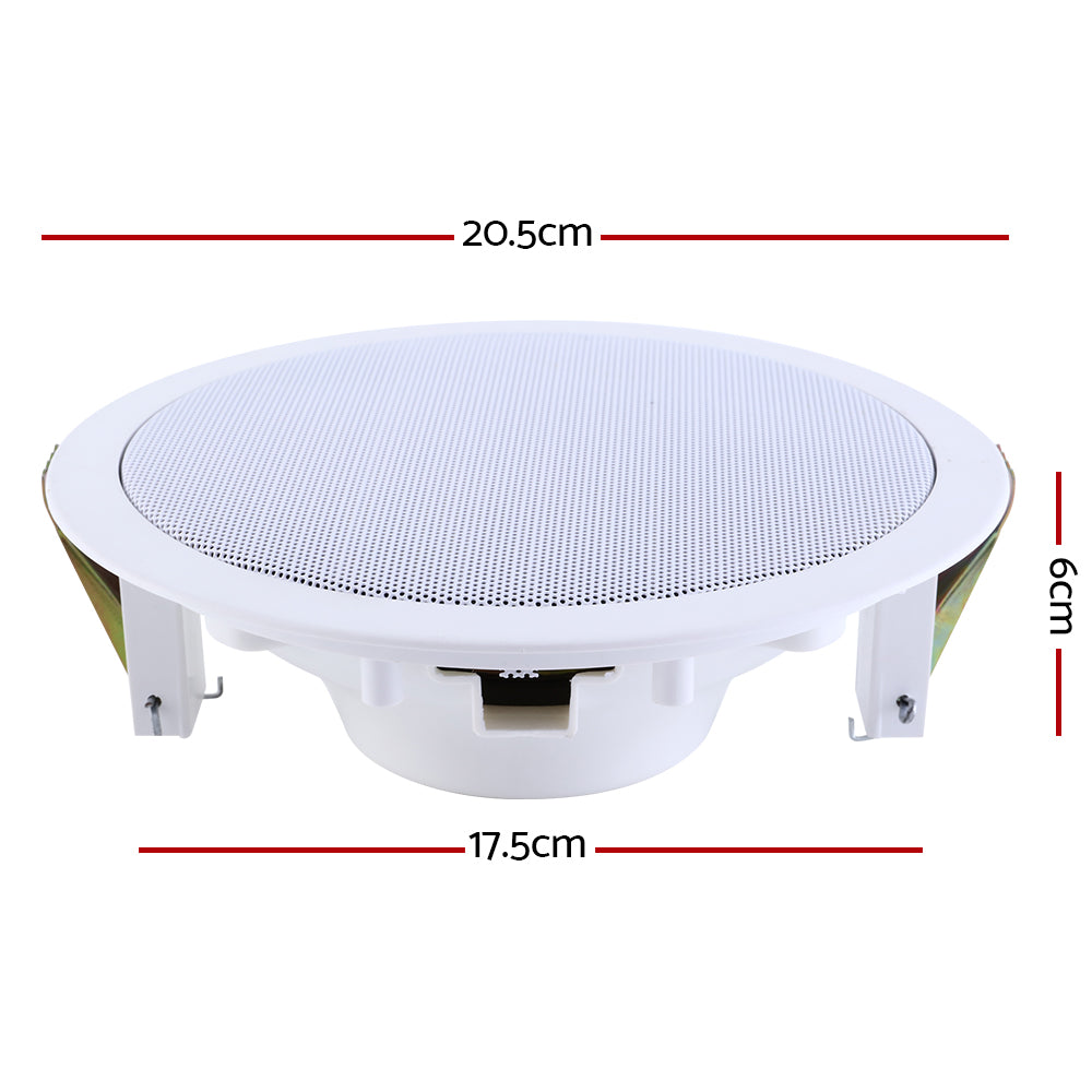 Giantz 6 Inch Ceiling Speakers In Wall Speaker Home Audio Stereos Tweeter 8pcs-1