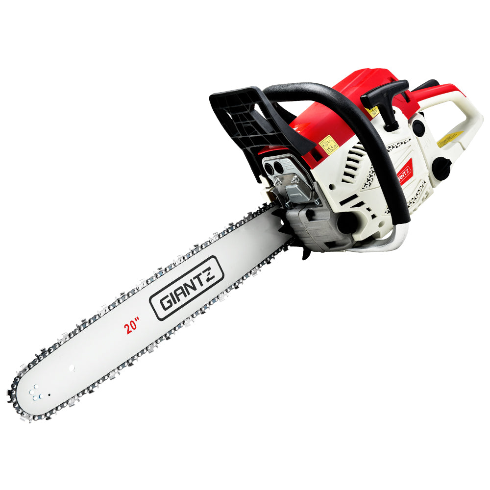 Giantz 62CC Chainsaw Commercial Petrol 20" Bar E-Start 20 Bar Pruning Chain Saw-1