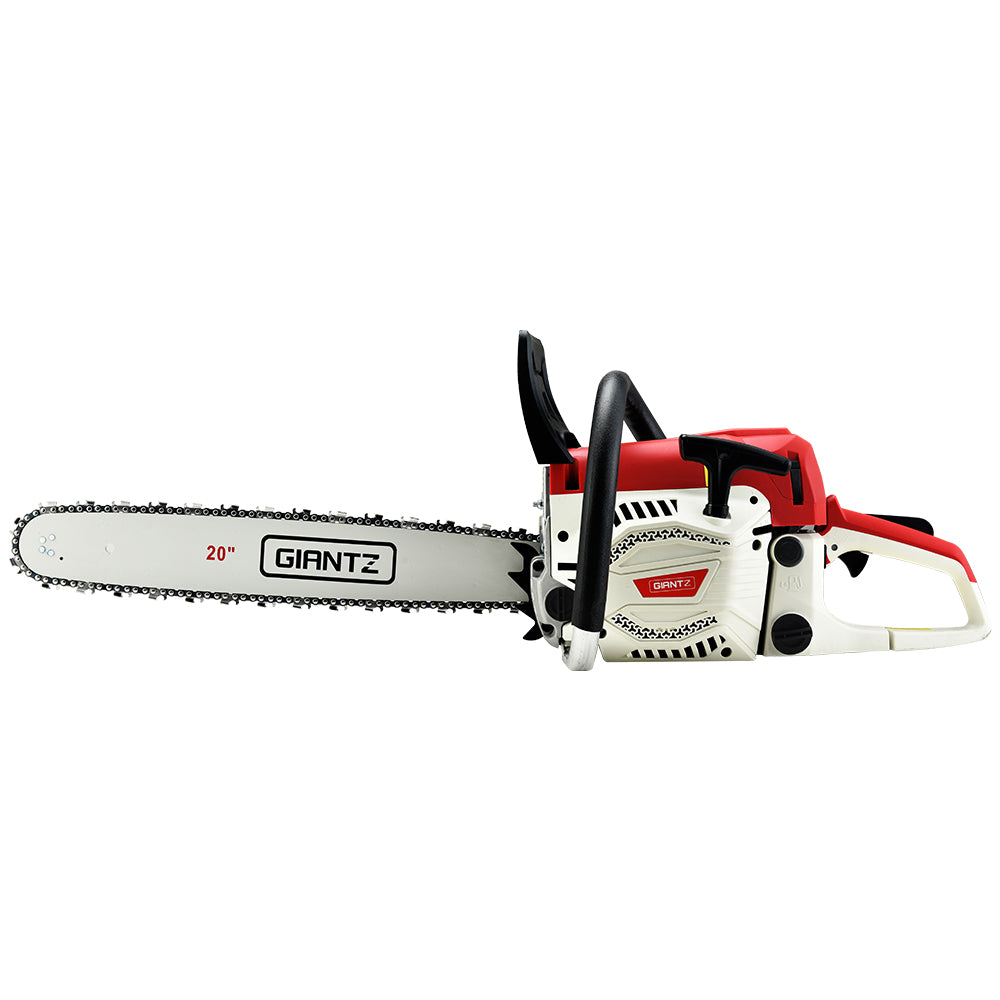 Giantz 62CC Chainsaw Commercial Petrol 20" Bar E-Start 20 Bar Pruning Chain Saw-2