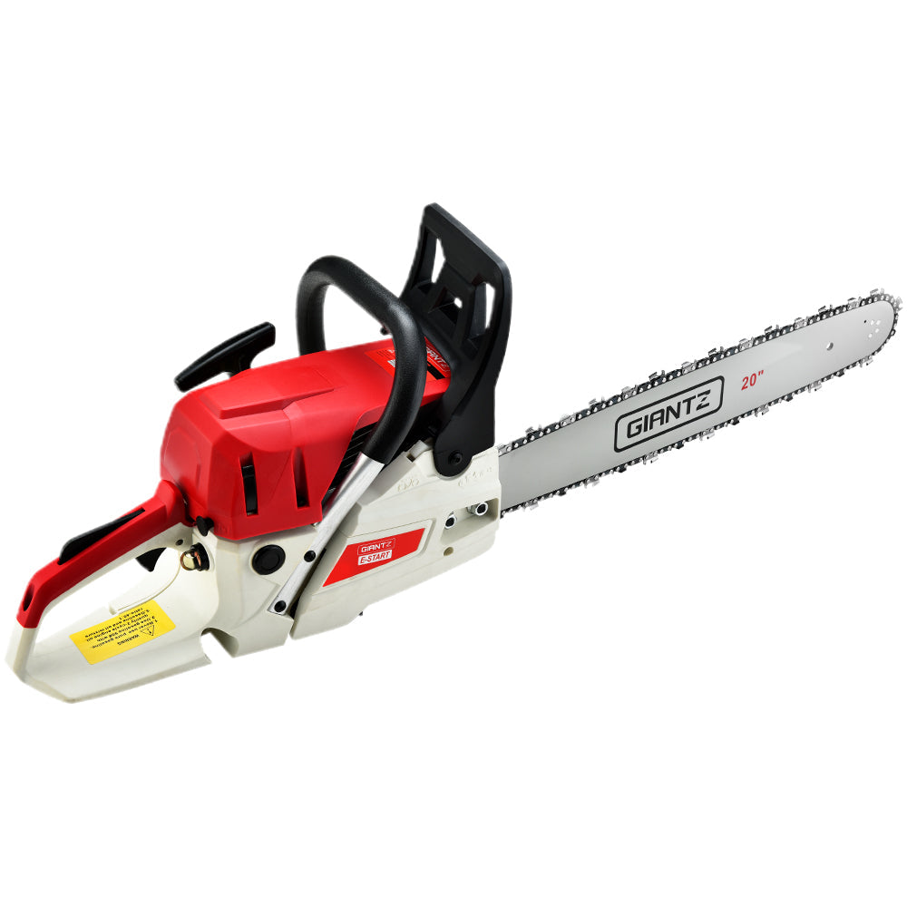 Giantz 62CC Chainsaw Commercial Petrol 20" Bar E-Start 20 Bar Pruning Chain Saw-3