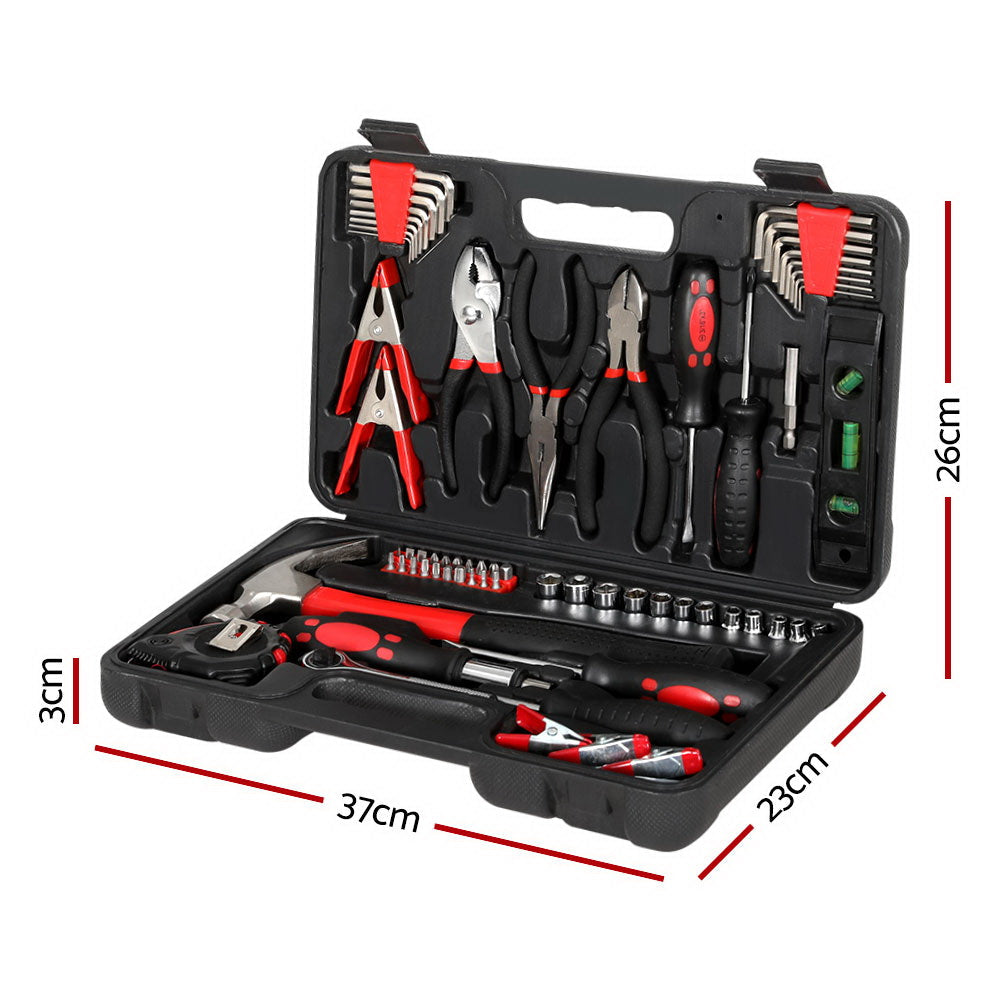 Giantz 70pcs Hand Tool Kit Set Box Household Automotive Repair Workshop w/Case-1