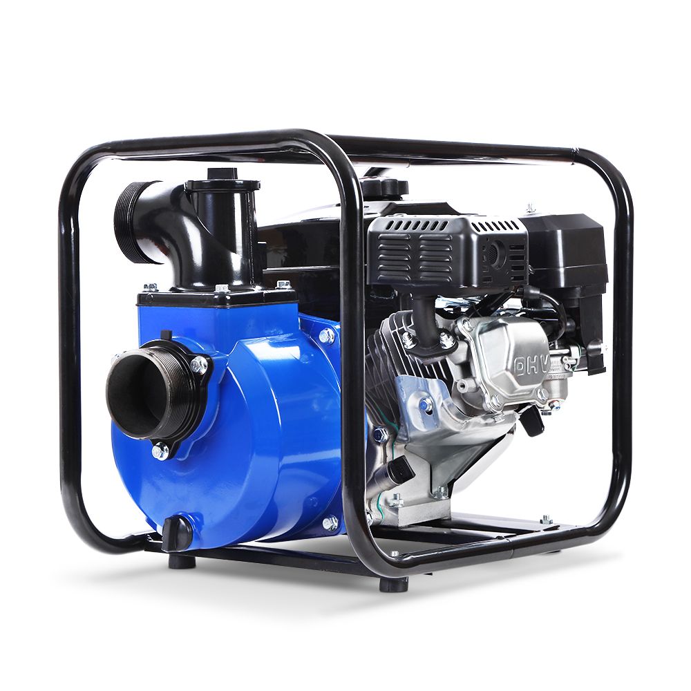 Giantz 8HP 3" Petrol Water Pump Garden Irrigation Transfer Blue-0