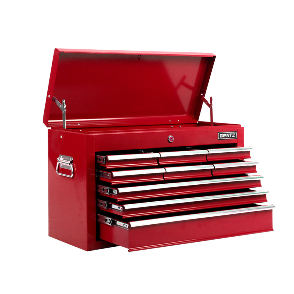 Giantz 9 Drawer Mechanic Tool Box Cabinet Storage - Red-2