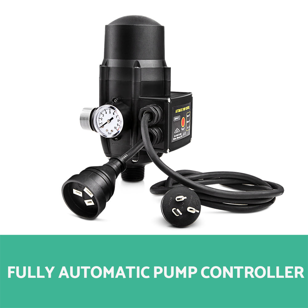 Giantz Adjustable Automatic Electronic Water Pump Controller - Black-4