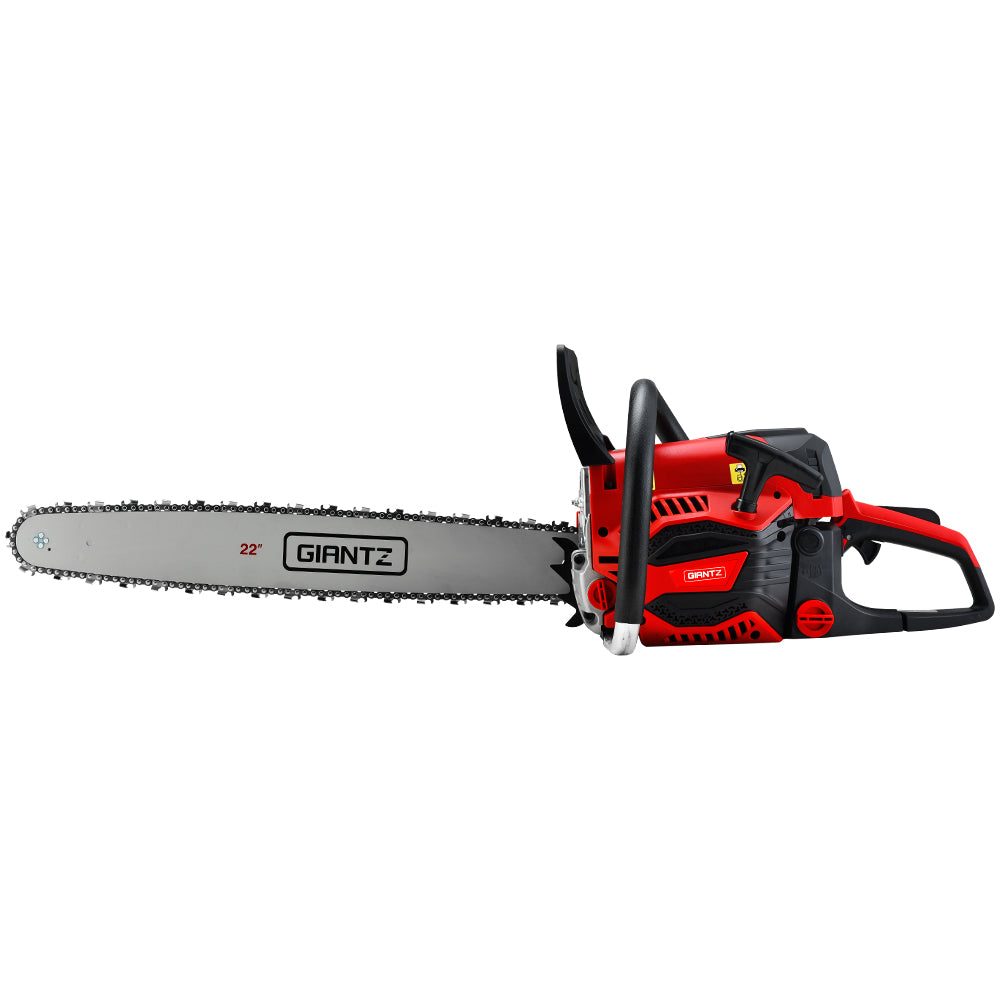 Giantz Chainsaw 58cc Petrol Commercial Pruning Chain Saw E-Start 22'' Bar Top-2